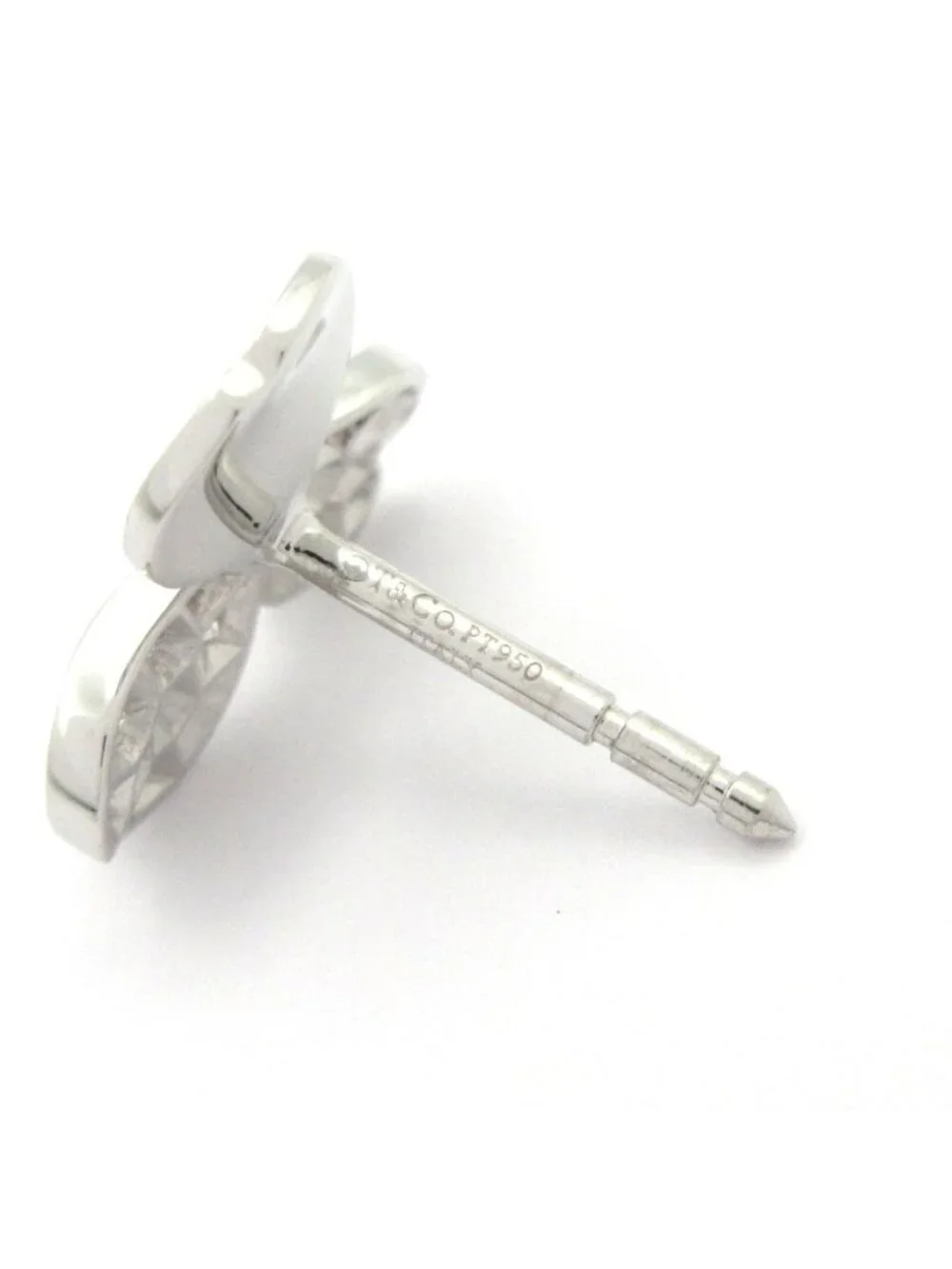 Tiffany & Co Earrings Paper Flower 18k White Gold Diamond